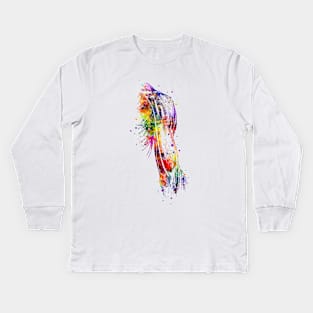 Arm Muscles Watercolor Anatomy Kids Long Sleeve T-Shirt